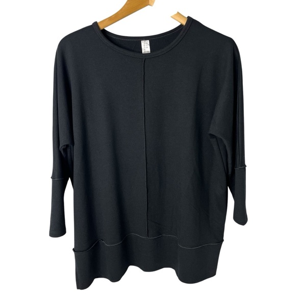 Spanx Perfect Length Dolman 3/4 Sleeve Top Size Small Black - Picture 2 of 7